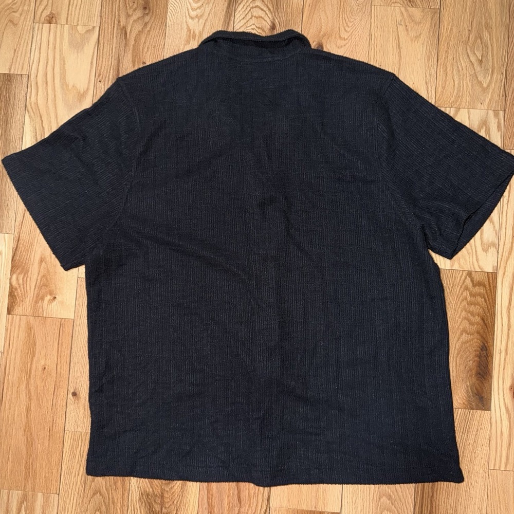 Nova Men Black Dress Beach Bottom Down Mens Shirt Short Sleeve NWT Size 3XL - Picture 5 of 7